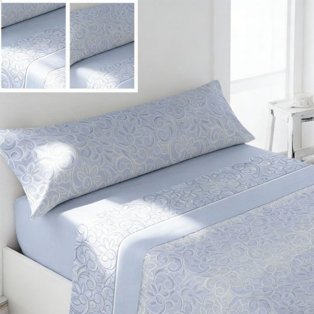 Juego de ropa de cama (Sábana ajustable, Cubrecama, Funda de almohada) | Juego de sábanas estampadas de 3 piezas | Primavera/Verano | Múltiples estilos | Tejido suave | 180cm - Múltiples tamaños disponibles