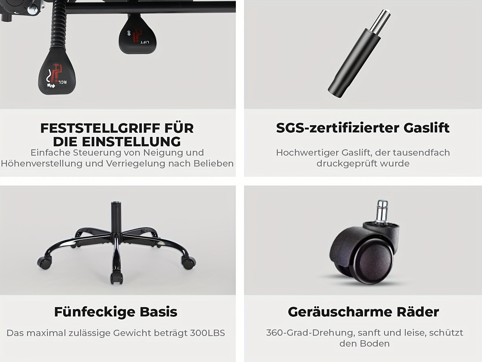 Silla de gaming SUKIDA de tela, silla de gaming ergonómica con reposapiés, silla de carreras para ordenador ajustable con soporte lumbar, silla ergonómica para PC negra