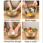 26 tazones para ensalada con tapas, 6 tazones mezcladores de acero inoxidable, 3 accesorios de cuchillo mezclador, 17 herramientas de cocina prácticas, antideslizantes, gadgets de cocina resistentes al óxido para ensaladas y más