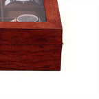 Reloj de joyería, caja de exhibición de madera, caja de almacenamiento de 10 ranuras, grano de roble, regalo.