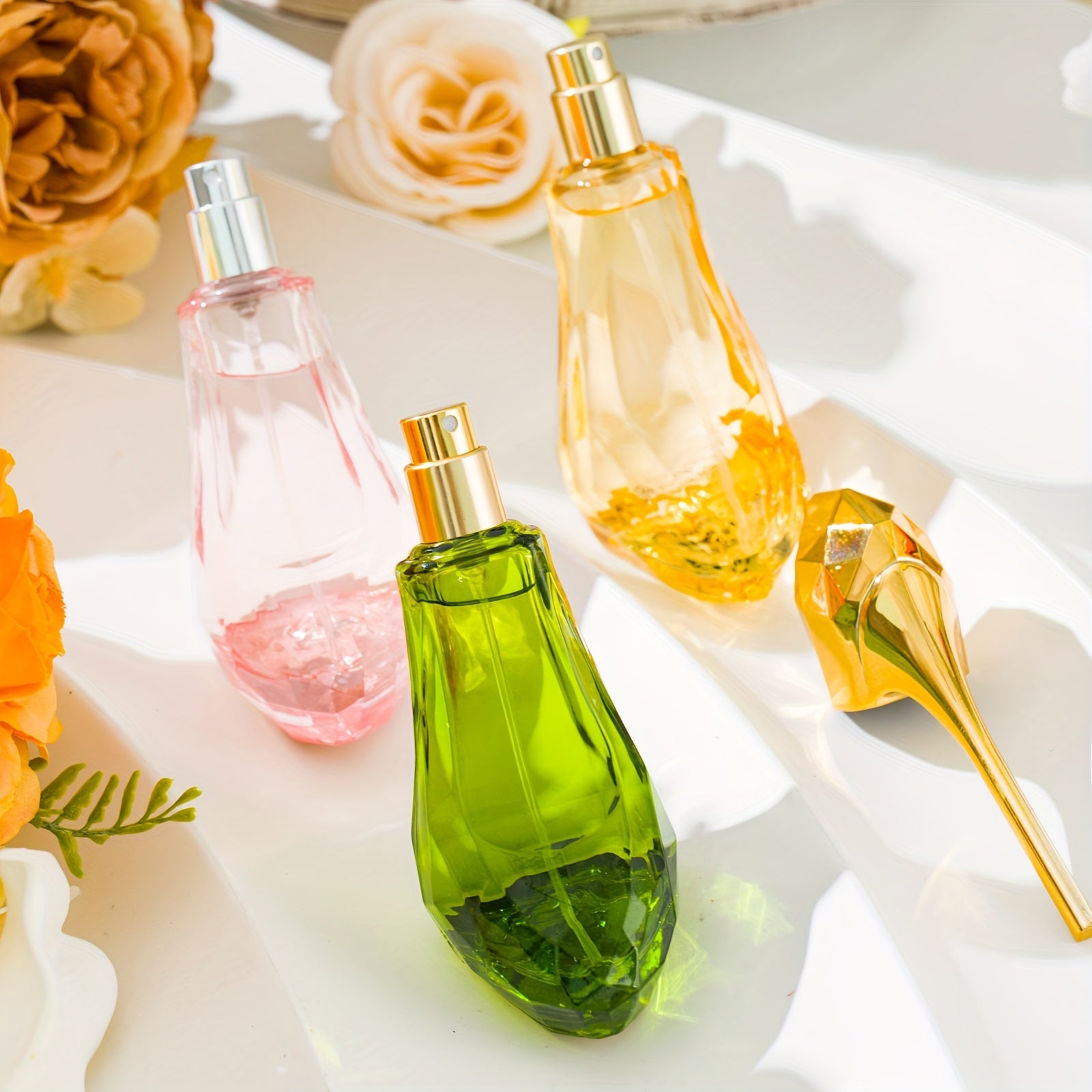 Set de Regalo de Perfumes para Mujer: 3 Eau de Toilette de Tacón Alto, Rosa, Amarillo y Verde, con Fragancia Floral y Frutal, Romance Irresistible, Fragancia Duradera, Ideal para Elegancia Diaria y Momentos Especiales, 30ML X 3