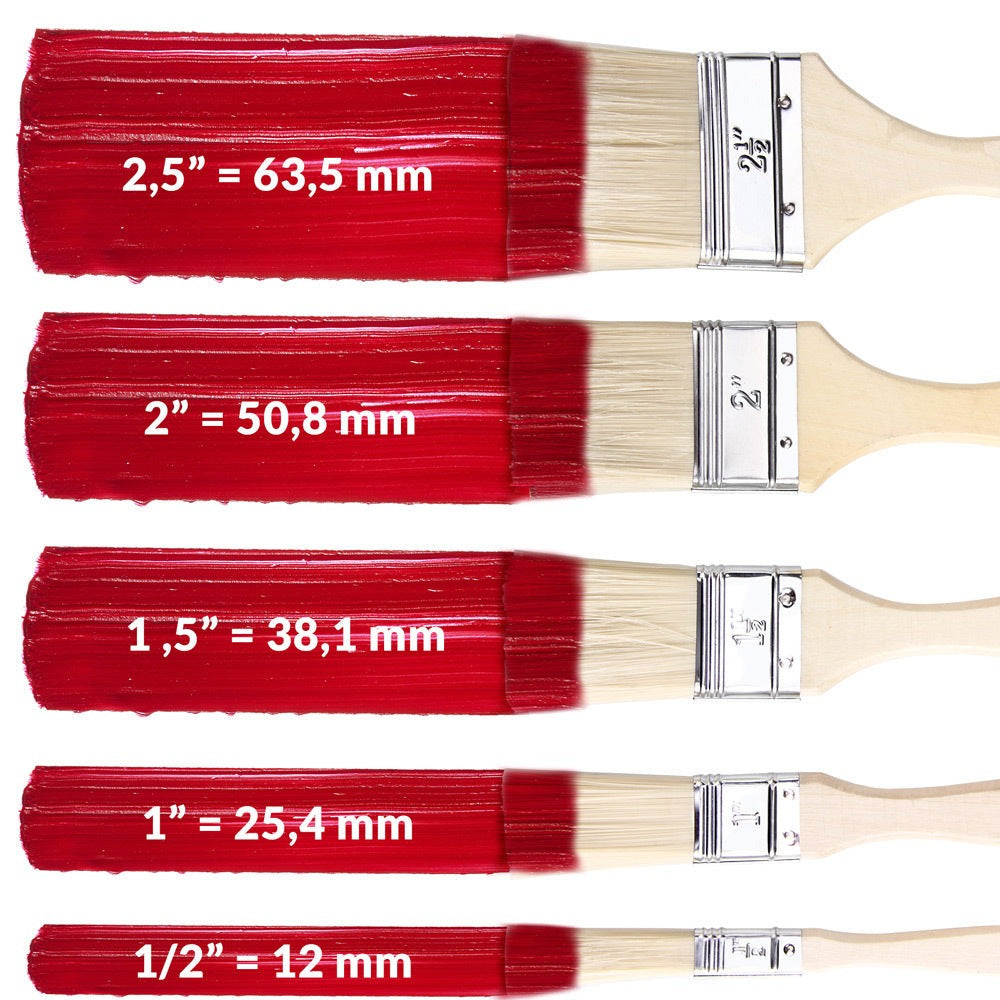 MONZANA® Juego de 30 Pinceles, 5 Tamaños Diferentes para Tintes, Lacas y Pinturas – Set de Pinceles para Teñir, Barnizar y Pintar