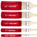 MONZANA® Juego de 30 Pinceles, 5 Tamaños Diferentes para Tintes, Lacas y Pinturas – Set de Pinceles para Teñir, Barnizar y Pintar