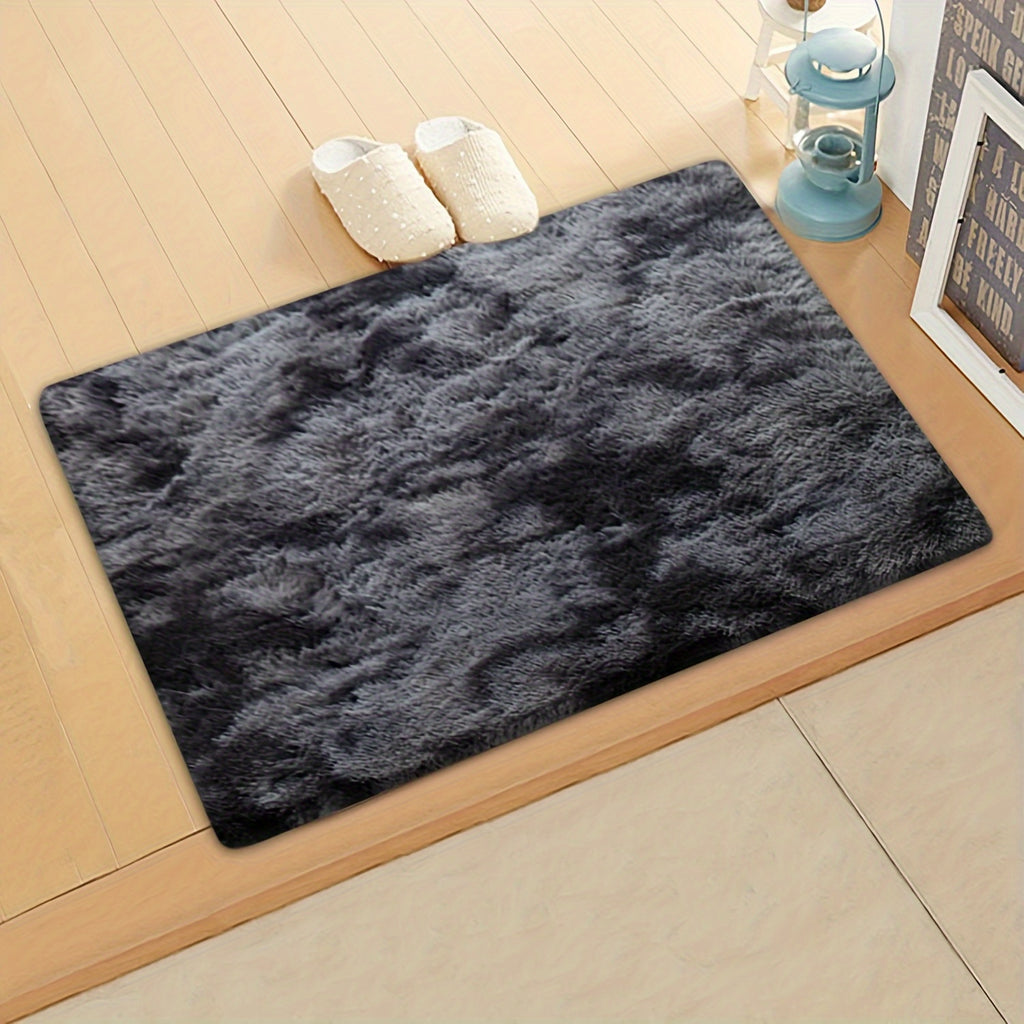 1 alfombra suave de felpa, alfombra de felpa antideslizante, alfombra suave de felpa para mesita de noche, alfombra tie-dye para sala de estar, decoración del hogar, alfombra para dormir mascotas, alfombra para dormitorio y sala de estar, decoración de la