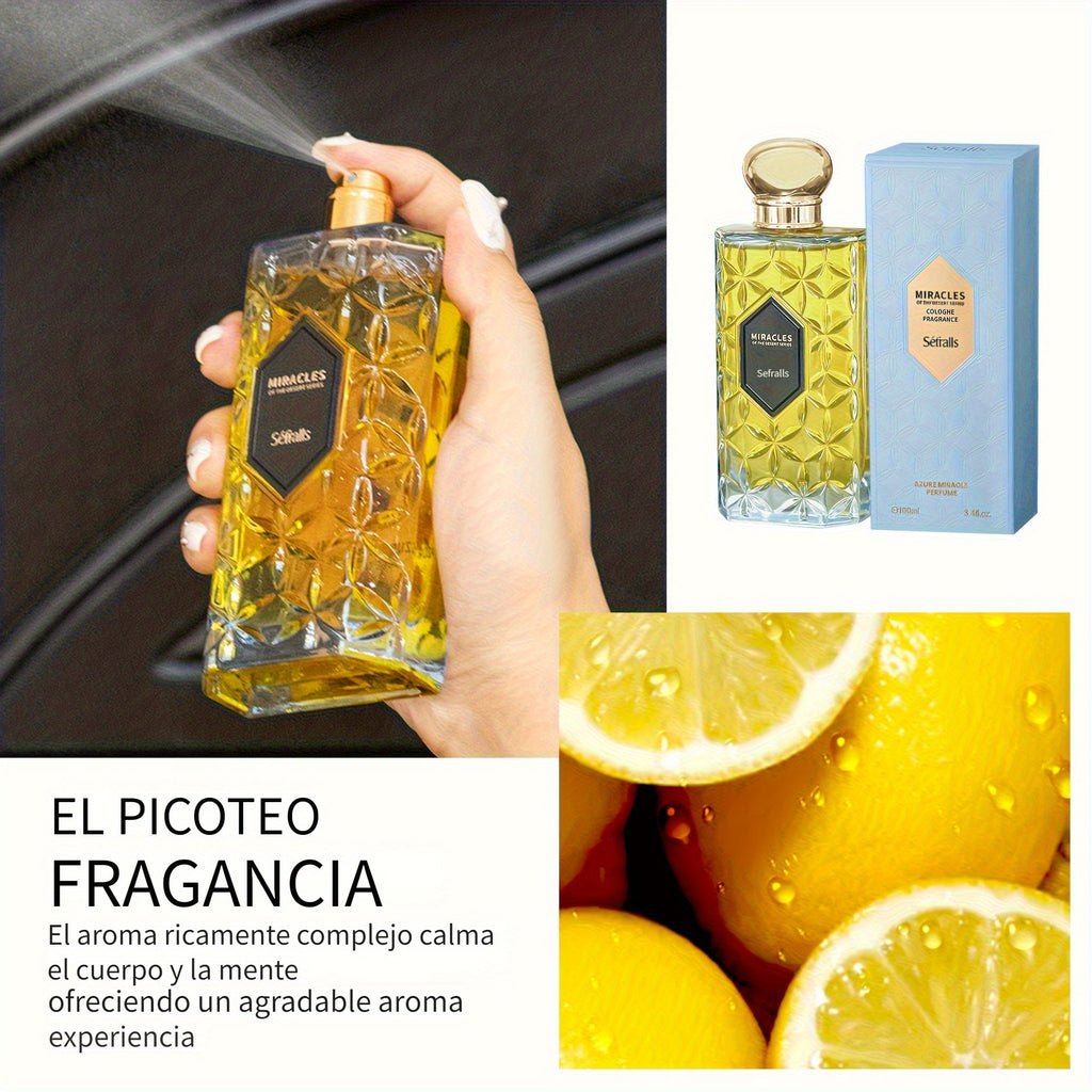 Sefralls Azure - Fragancia Duradera, Regalo Romántico para Novio, Regalo de San Valentín/Cumpleaños, Aroma Fresco y Amaderado