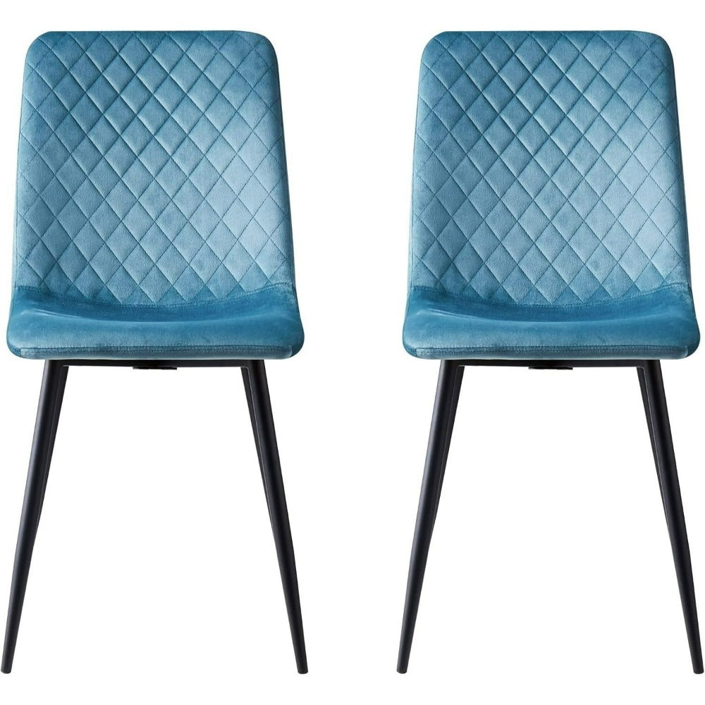 Sillas de comedor MCC Direct en conjunto de 4 piezas Hechas de terciopelo, patas de metal, sillas Lexi, sillas de diseño
