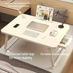 Escritorio portátil plegable con cajón para cama sofá y oficina en casa | Plegable