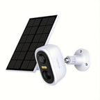 Cámara PTZ de baja potencia para exteriores de 3MP: Batería recargable de 5200Mah, detección humana, audio bidireccional (semiduplex), IP65, movimiento PTZ horizontal y vertical, visión nocturna a todo color, fuente de alimentación de panel solar (Kit GO2