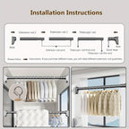 Barra de Cortina de Ducha, Antideslizante, Sin Taladro, de Acero Inoxidable, Extensible Telescópica, Anticorrosiva y Antideslizante, Barra de Tensión, Opción de Montaje en Pared, Uso Versátil, Diseño Moderno y Elegante | Característica Antideslizante, Cor