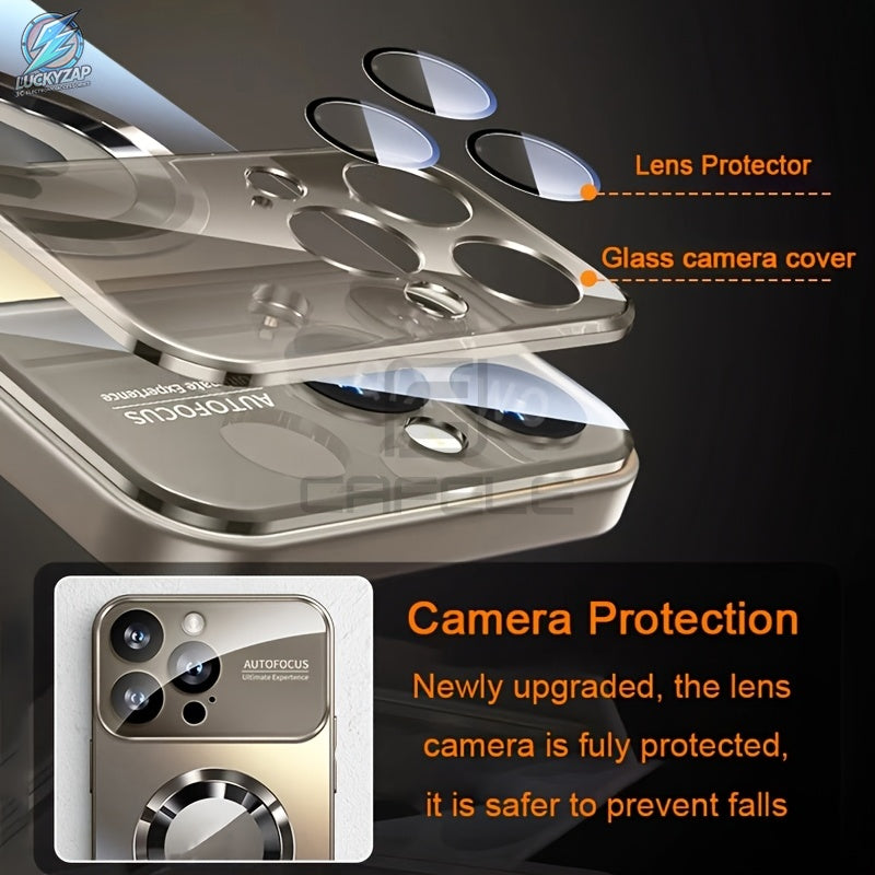 Funda magnética protectora para iPhone para protección y carga inalámbrica