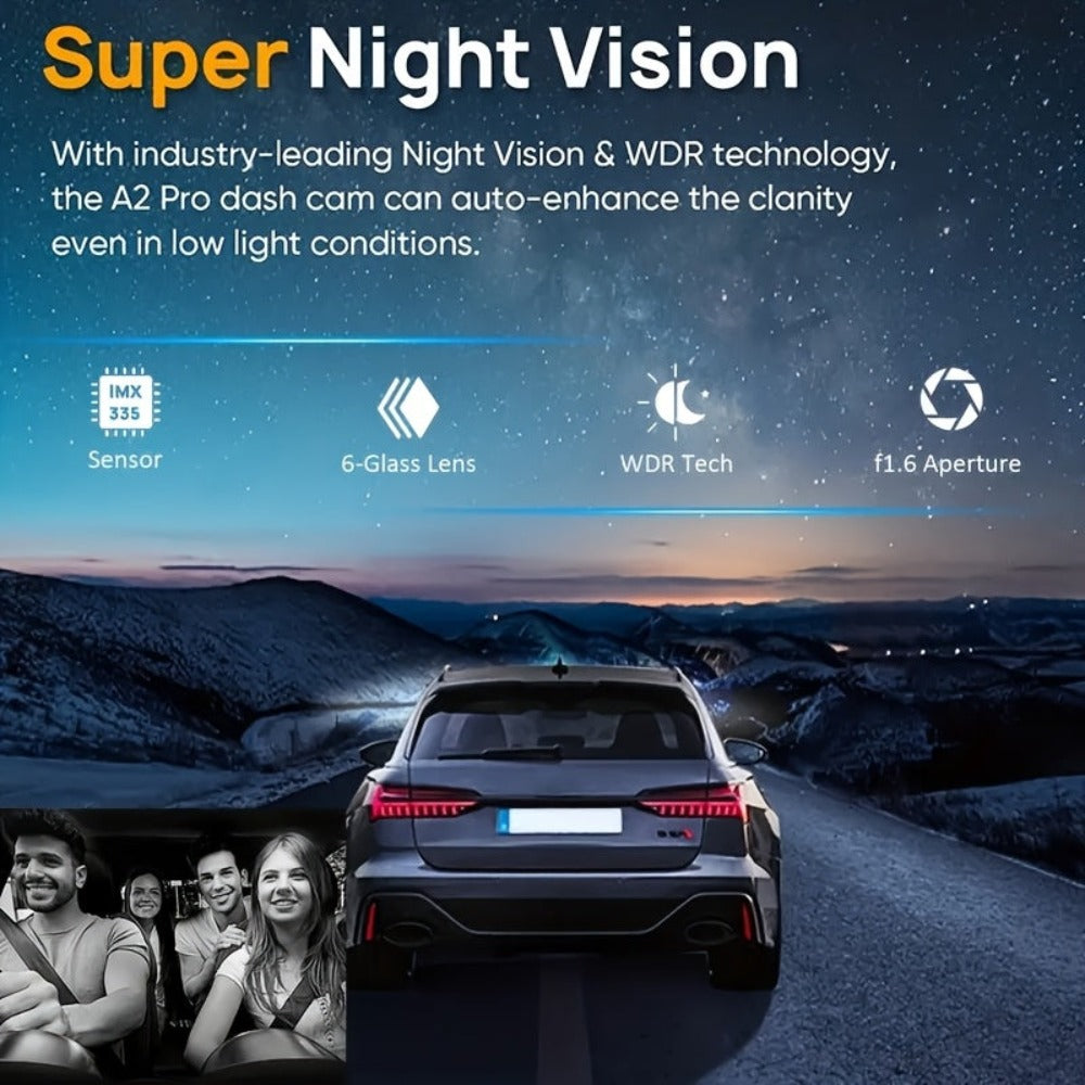 Cámara Dual 1080P, Dash Cam para Coche, Delantera e Interior, Cámara para Coche con Visión Nocturna IR, Grabación en Bucle, Cámara DVR para Coche de Gran Angular con Pantalla IPS de 8.03 cm, Cámara de Video Dual para Tablero de Coche. Tarjeta SD de 32GB O