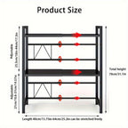Rejilla Expansible para Microondas, Organizador Ajustable de Soporte para Horno Microondas, Encimera de Cocina con 5 Ganchos (2 Capas, ), Estantes Utilitarios