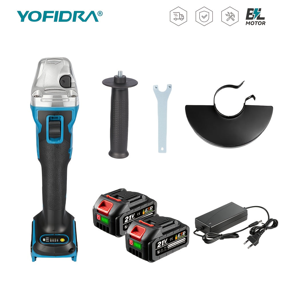 Amoladora angular sin escobillas y pulidora de 125 mm M14, amoladora angular eléctrica inalámbrica, herramientas eléctricas para esmerilar y