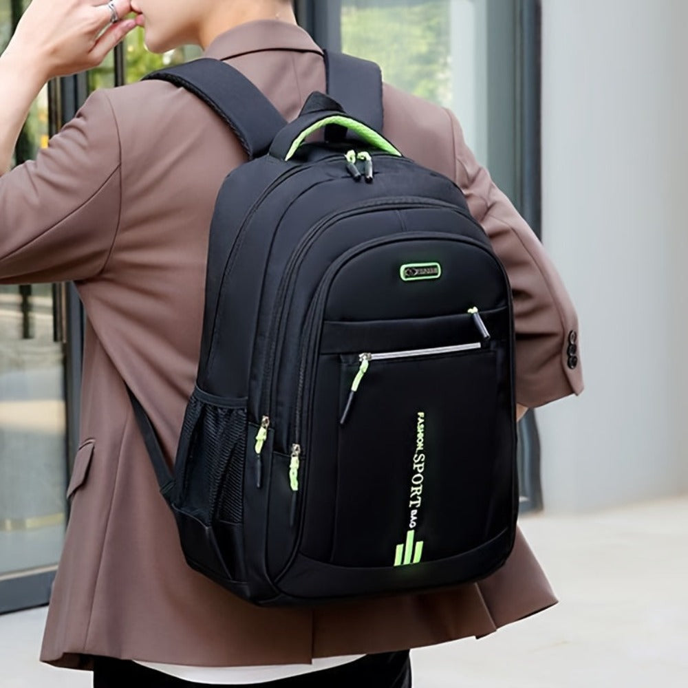 Mochila de Viaje de Gran Capacidad para Hombres - Nylon Duradero, Correas Ajustables, Bolso de Negocios y Escuela con Múltiples Compartimentos, , Mochila para Viajar