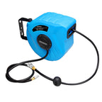 MONZANA® Manguera de Aire Reel 10M+1M Retroalimentación Automática Conexión 1/4" 12 Bar Ø12Mm Enroscador de Manguera Automático Montaje en Pared de Manguera de Aire
