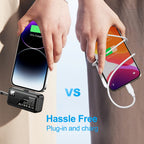 Pack de 2 Power Bank Mini 5000mAh, Cargador Portátil Ultracompacto con Puerto USB-C Plegable y Carga Súper Rápida de 12W, Batería Externa de Doble Salida USB-C para iPhone 17/16/15 Pro Max, Samsung, iPad,  - Regalo de Viaje Perfecto y Kit de Respaldo de E