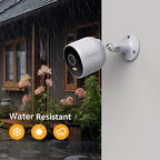 1/2/4 piezas Laxihub 3MP 1296P Cámaras de seguridad Wi-Fi para exteriores, Cámara interior para seguridad del hogar, para vigilancia de puertas domésticas, Audio bidireccional, Almacenamiento en la nube/tarjeta SD, Visión nocturna a todo color, Cámara dig