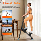 MERACH Stepper para Ejercicio en Casa, Nueva Versión de Máquina de Escalada Vertical para Entrenamiento de Cuerpo Completo, Escaladora Plegable Compacta con Rango de Pasos Extendido, Manillar y Pedales Ajustables, Equipo de Ejercicio para Uso en el Hogar,