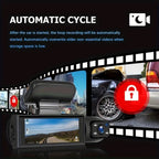 Cámara Dual 1080P, Dash Cam para Coche, Delantera e Interior, Cámara para Coche con Visión Nocturna IR, Grabación en Bucle, Cámara DVR para Coche de Gran Angular con Pantalla IPS de 8.03 cm, Cámara de Video Dual para Tablero de Coche. Tarjeta SD de 32GB O