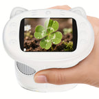 Microscopio Portátil de Bolsillo 1000X para Niños, Pantalla de 6.1 cm, Recargable, Mini Microscopio Digital Educativo, Regalo para Niños y Estudiantes de 3 a 12 Años