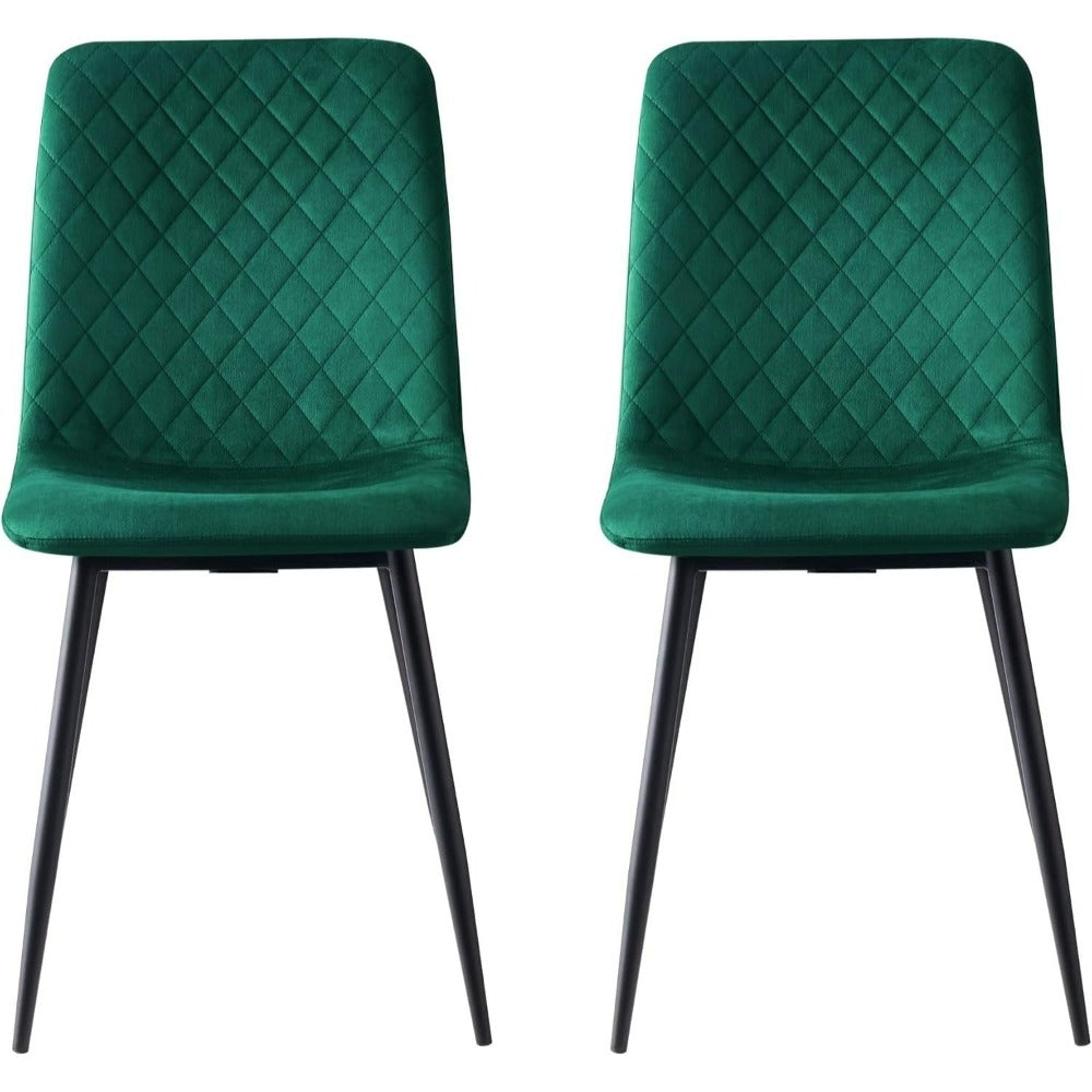 Sillas de comedor MCC Direct en conjunto de 4 piezas Hechas de terciopelo, patas de metal, sillas Lexi, sillas de diseño