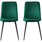 Sillas de comedor MCC Direct en conjunto de 4 piezas Hechas de terciopelo, patas de metal, sillas Lexi, sillas de diseño