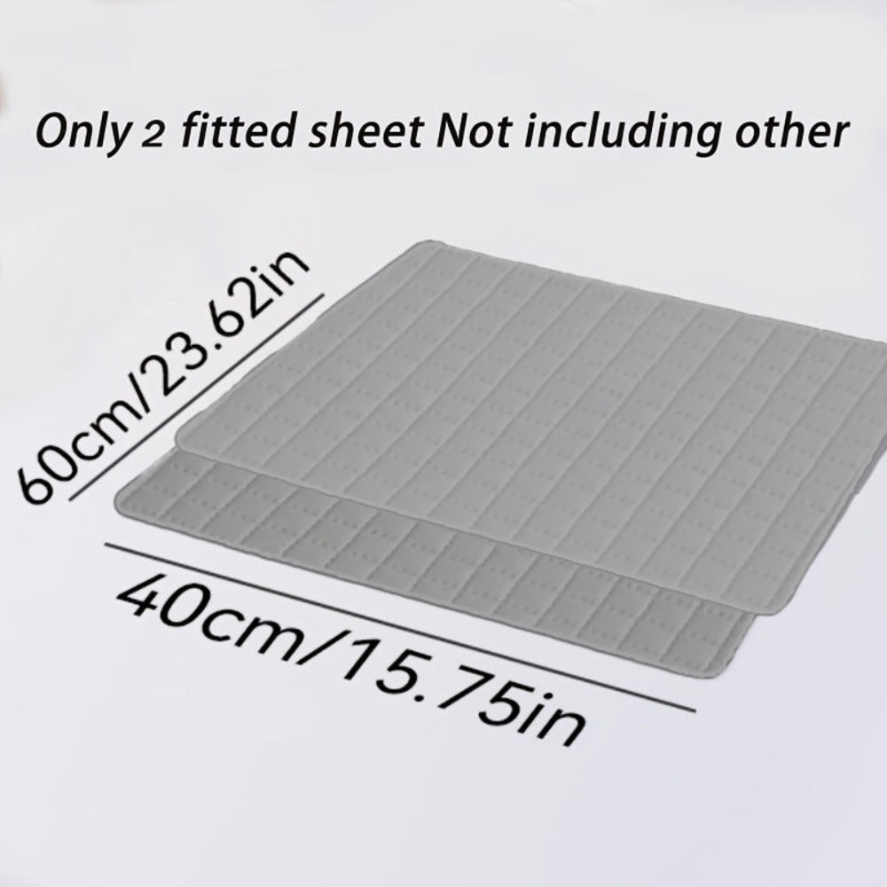 2 protectores de colchón impermeables, sábanas suaves y cómodas con bolsillos profundos para una excelente transpirabilidad. Para todas las estaciones. Adecuado para dormitorios, hoteles, ropa de cama de dormitorios, (fundas de almohada y rellenos de almo