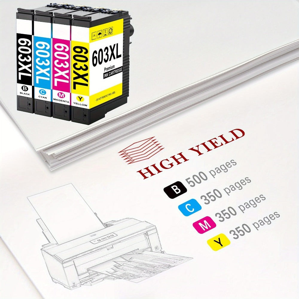 Cartuchos de tinta compatibles 603XL para varios modelos Epson Expression Home y Workforce, disponibles en paquetes de 1 a 10