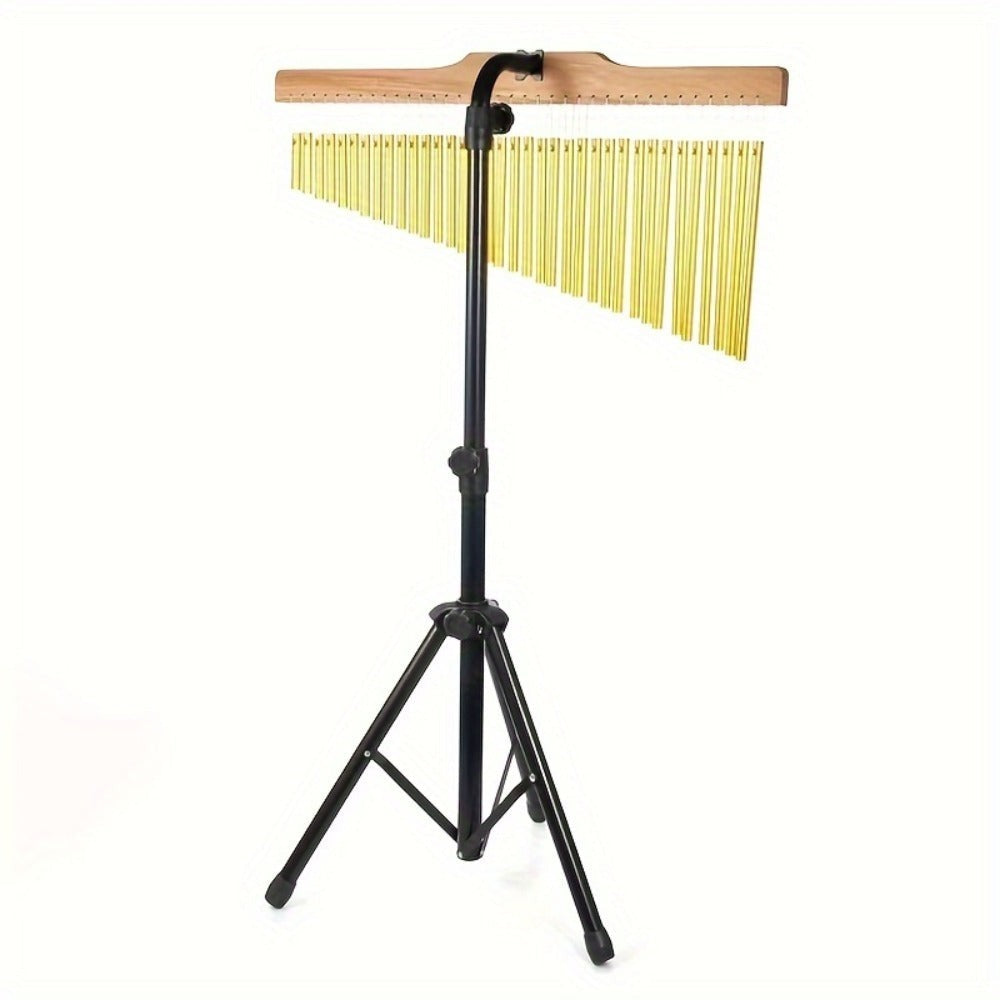 Carrillón de viento de 36 tonos con soporte, instrumento de percusión de aluminio prémium, la mejor opción de regalo, equipado con cuerda de repuesto adicional