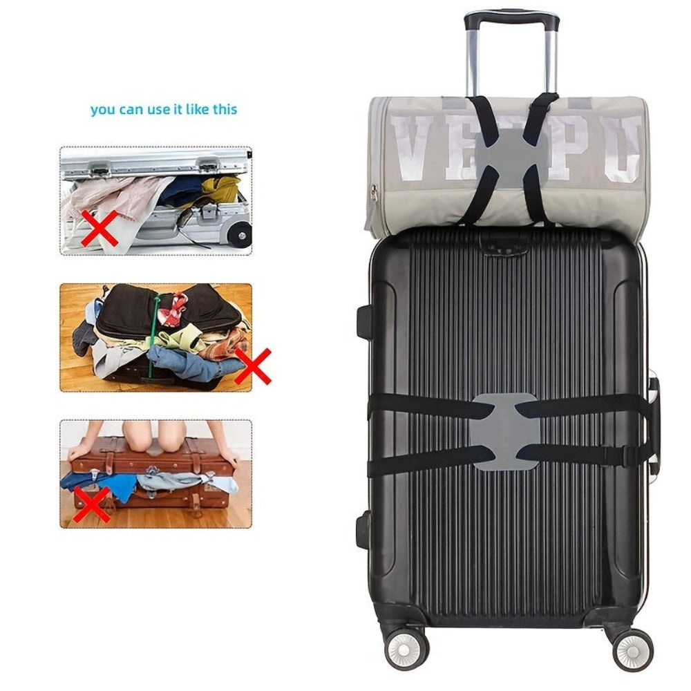 Correa de Empaque Multifuncional para Maleta de Viaje, Cordón Elástico Anticaída, Correa de Fijación para Bolsa de Equipaje