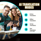 Traductores electrónicos | Dispositivo traductor de idiomas portátil bidireccional instantáneo | Más de 75 idiomas soportados | Traducción de voz