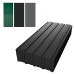 22 piezas de láminas trapezoidales de acero galvanizado de alta resistencia con tornillos y 200 clavos - Paneles de metal corrugado para techos, revestimiento de paredes, vallas, cobertizos y estructuras al aire libre (Negro/Gris, 108x42.6cm, 0.25mm) - Fá