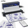 Impresora inalámbrica P90 de plantillas para tatuajes, máquina de tatuaje térmica con papel de plantillas, kit de impresora de tatuajes portátil compatible con teléfono, tableta y PC