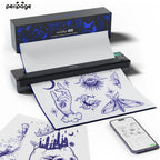 Impresora inalámbrica P90 de plantillas para tatuajes, máquina de tatuaje térmica con papel de plantillas, kit de impresora de tatuajes portátil compatible con teléfono, tableta y PC