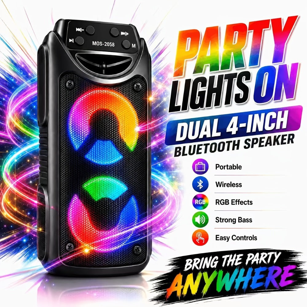 Sistema de megafonía portátil con altavoz Bluetooth, máquina de karaoke para fiestas de jardín y festivales de verano, subwoofer TWS de doble graves, sistema de sonido de megafonía sin varillas de alta resistencia para acampada y vacaciones al aire libre