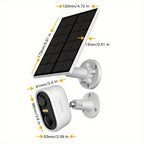 Cámara de seguridad inalámbrica con energía solar Laxihub, resolución de video de 3 millones de píxeles, cámara CCTV, cámara de vigilancia sin cables con energía solar, cámara de vigilancia con batería, nube/SD, detección de movimiento con IA, foco, IP65,
