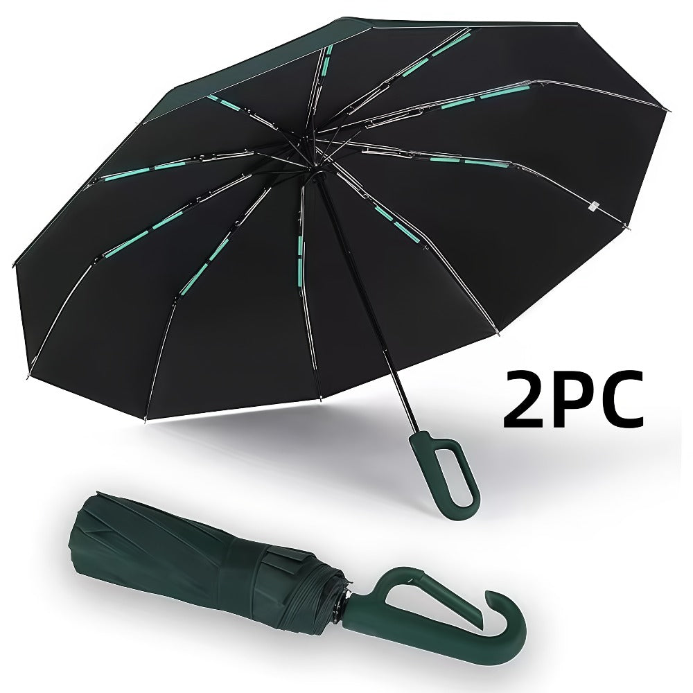 1 y 2 Especificaciones Opcionales, Paraguas Plegable con Hebilla Totalmente Automática, y Protección Solar, Adecuado Tanto para Hombres Como para Mujeres, Paraguas de Viaje, Con un Diámetro de 106cm/41.2 pulgadas Cuando Está Abierto, Robusto y Duradero, P