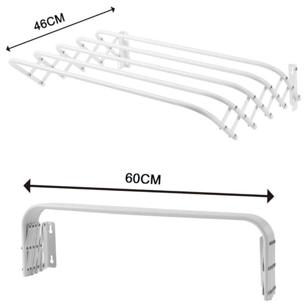 Tendedero retráctil de pared: tendedero plegable de pared, se puede usar en interiores o exteriores, se puede extender