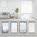 Estor enrollable | Persianas opacas plisadas con cordón Sekey para cubrir ventanas - Instalación sin taladro, estores enrollables de bloqueo con