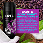 Axe Desodorante en Aerosol para Hombre Bodyspray Excite 150ml - Pack de 6