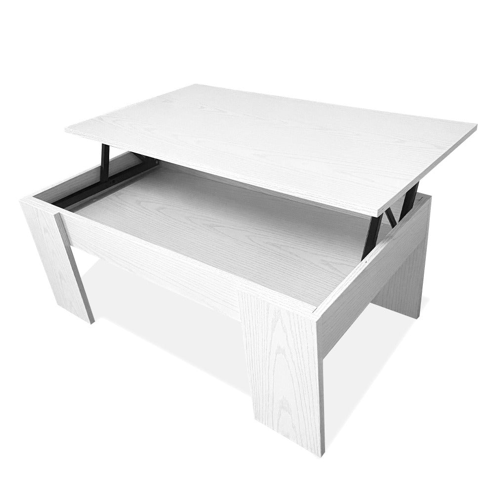 Mesa de Centro Elevable Nyana Home Mesa Multifuncional con Almacenaje Oculto Estructura Robusta y Estable Desplegable con Doble Altura