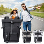 Mochila de Viaje Moderna de 20L/26L para Hombres, Mujeres, Estudiantes, Mochila Escolar Ligera con Tapa Enrollable, con Cremallera Antirrobo, Mochila Ligera para Senderismo, Viajes y Deportes al Aire Libre
