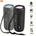 Altavoz Bluetooth | Altavoz Inalámbrico Portátil T&G TG227, IPX4, con Luz LED, Conexión Estéreo TWS, Compatible con Música USB/TF/FM Radio