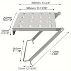 Accesorio de plataforma de herramientas de escalera de metal de alta resistencia - Estante de trabajo antideslizante y bandeja de herramientas con múltiples soportes de herramientas, altura ajustable, 350mm x 300mm x 60mm, 10,5" x 11,5" x 2,3" para electr