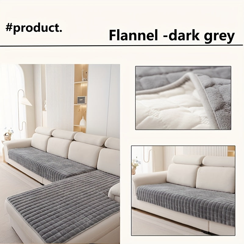 2 Piezas de Fundas Elegantes para Sofá Acolchadas en Franela - Protectores Muebles Suaves y Duraderos, Para Todo Clima, Amigables con las Mascotas, Lavable a Máquina para Sala, Dormitorio u Oficina | Textura Acolchada | Tapicería suave