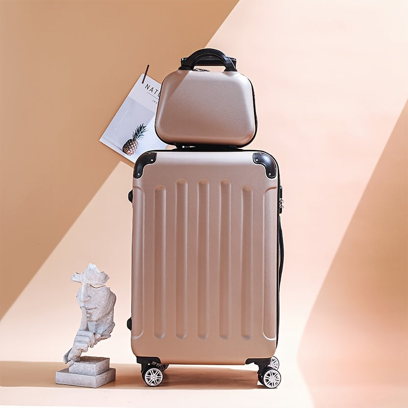 Equipaje de 24 pulgadas de nuevo estilo para hombre y mujer, maleta de mano de 20 pulgadas con esquinas reforzadas, candado con contraseña y mango telescópico engrosado, neceser a juego, esencial para viajar