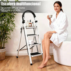 Escalera plegable doméstica de acero aleado con pasamanos antideslizante