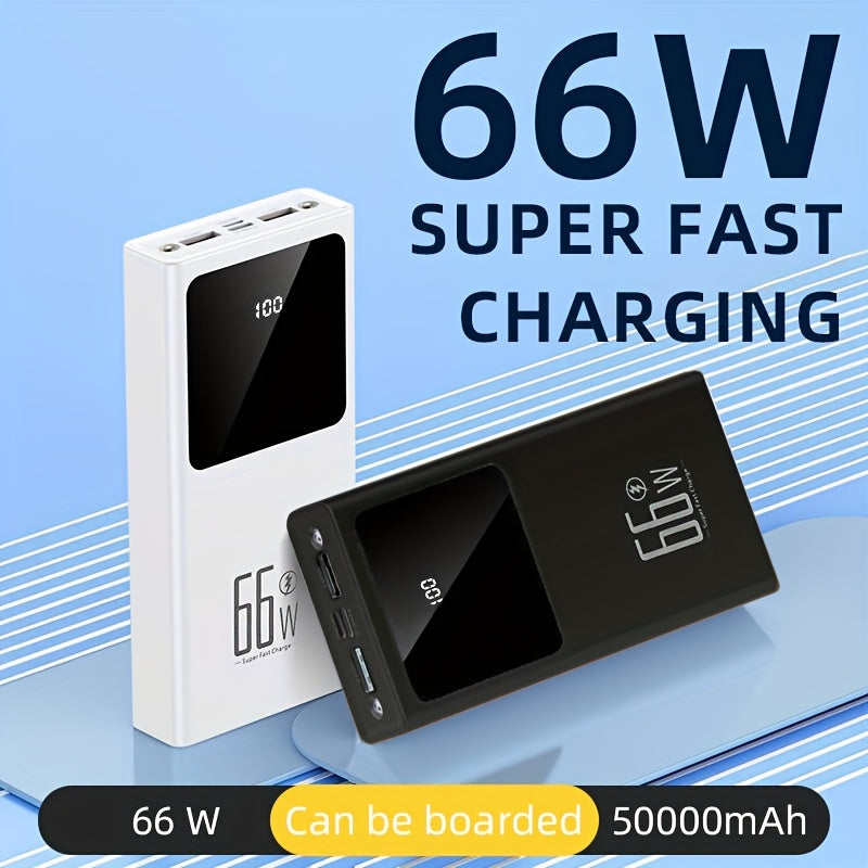 Batería externa | Batería Externa Portátil de 50000mAh, Carga Rápida Bidireccional, Batería de Respaldo de Energía de Emergencia para Exteriores