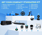 Telescopio refractor de 80 mm para observación de estrellas y luna | diseño funcional