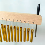 Carrillón de viento de 36 tonos con soporte, instrumento de percusión de aluminio prémium, la mejor opción de regalo, equipado con cuerda de repuesto adicional